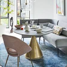 See more ideas about west elm coffee table, coffee table, elm coffee table. Pottery Barn West Elm Silhouette Pedestal Round Dining Table 112cm White Marble Ballantynes Department Store