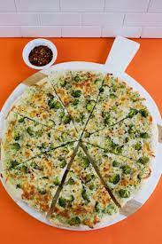 Add to the finished dish. Creamy Double Broccoli Pizza A Beautiful Mess