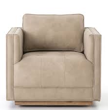 Constance Leather Swivel Chair Natural Leather Swivel Chair Swivel Chair Living Room Chairs