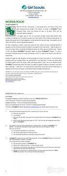 Words Rock Patch Program Girl Scouts Cadettes Girl Scout Juniors Girl Scout Badges