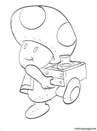 Make a fun coloring book out of family photos wi. Toad Mario Coloring Pages Learny Kids