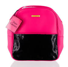 Promotional priced heavy cotton canvas shopping blank tote bag art craft (hot pink) 4.6 out of 5 stars. Juicy Couture Backpack Shoulderbag Hot Pink Travel Black Sequins For Sale Online Ebay
