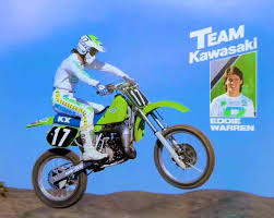 Team Kawasaki S 125 Ace Eddie Warren In 1987 Hadthatbike Uniradiator Kips 125srule Braapp Vintage Motocross Motocross Motocross Gear