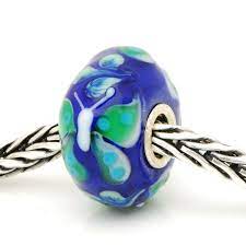 Tbu4378r Trollbeads Unique Ooak Glass Bead Trollbeadsheaven Butterfly Rare Green Lightbluespotted Darkbl European Charm Beads Trollbeads I Love Jewelry