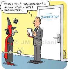 Un comité de concertation a lieu ce vendredi à 14h. Jm Ucciani Dessinateur Concertation Dessins De Communication