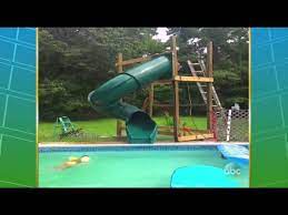 For people shorter than 48 inches so double check the deck requirements before going with a specific slide you have in mind. Worst Homemade Pool Slide Youtube