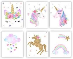 Barri Design Unicorn Poster Rainbow Wall Rainbow Unicorn Art Print Unicorn Art Print Canvas Girls Kids B Unicorn Room Decor Rainbow Girls Room Unicorn Wall Art