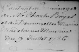 Charles Boyer and Marie Madeleine Maurice dit Chatillon