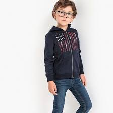 Retrait en 4h en magasin. Sweat Zippe Motif Drapeau 3 12 Ans La Redoute Collections Details Produit Manches Longues Motif Devant Fermeture Zippee Capuchecomposition Et Entretien