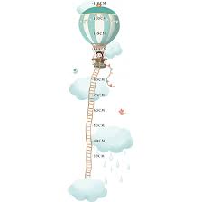 Stickers Toise Jolie Montgolfiere Garcon En 2020 Toise Bebe Bebe Design Toise