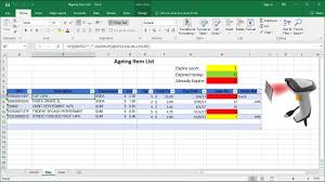 how to manage expired items in excel