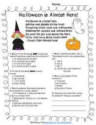 Halloween Is Here Freebie Halloween Poems For Kids Halloween Reading Comprehension Halloween Poems