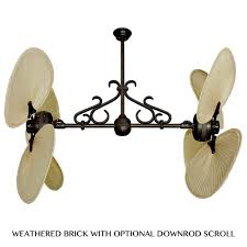 Craftmade bellows ii ceiling fan. Twin Star Ii Tropical Palm Leaf Double Motor Ceiling Fan By Gulf Coast Fans