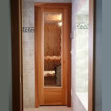 Common door size (wxh) in. Residential Sauna Door 16 X67 Rain Glass Window