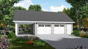 In this way, one or two of the sides of the carport are covered by walls. One Story Traditional 2 Car Garage Plan With Carport
