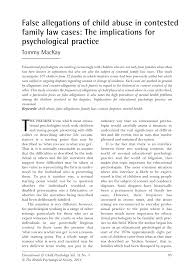 Keywords false allegations, sexual assault. Pdf False Allegations Of Child Abuse In Contested Family Law Cases The Implications For Psychological Practice