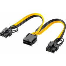 R01S Adaptateur D'Alimentation Pour Cartes Graphiques Pcie 6 Broches Vers 2  Adaptateurs Pci-Express 8 Broches (6+2) Adaptateur D'Alimentation Pci  Express Gpu Vga Pour Cartes Vidéo Câble De 18 Cm : Amazon.Fr: Informatique