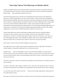 Out with the old and in with the new. Peace Sign Tattoos Their Meaning In A Modern World