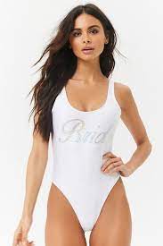 Bride Graphic One Piece Swimsuit White Myonewedding Co Uk One Piece One Piece Swimsuit Bride Swimsuit