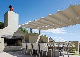 Search for retractable sail shade. Wave Shade Retractable Shade Sails Custom Made Shade Sails