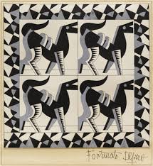 They looked so lovely and inspiring in my room. Fortunato Depero 1892 1960 Italy Cavalli Fiammanti Flaming Horses Ink And Tempera 24 9x24 2cm Art Deco Illustration Drawing Prints Artwork