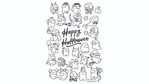 Please find your favorite coloring pages to download, print and color with your friends in your free time. Amandarachlee On Twitter Happy Halloween Among Us But Make It Halloween Costume Party As A Little Halloween Present To You I Made It Into A Colouring Sheet For You Guys