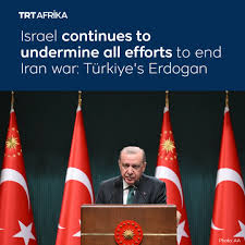 Turkish President Recep Tayyip Erdogan says that the war in the Middle East  continues to claim lives despite diplomatic efforts, accusing Israel of  undermining initiatives aimed at ending the conflict. Read more: