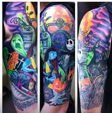 Tim Burton Nightmare Before Christmas Sleeve Nightmare Before Christmas Tattoo Christmas Tattoo Tattoo Nightmares