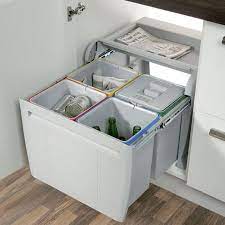 We have options ranging up to four bins, perfect for those who love to recycle. City Waste Bin 4x12ltr 520mm Grey 502 13 506 Integrated Kitchen Bins Built In Kitchen Bins Kitchen Bin