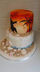 Customization is always an option! Sunset Beach Cake Cake Beach Cakes Cake Designs