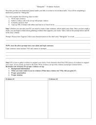 Marigolds Analysis Handout Liberty Union High School District