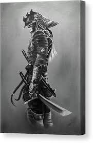 Samurai Canvas Print Canvas Art By Jpw Artist Samurai Tattoo Design Samurai Tattoo Warrior Tattoos
