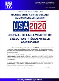 Journal De La Campagne De L Election Presidentielle Americaine Des Ce Lundi A 23h20 Sur Bfmtv Leblogtvnews