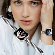 Juntan Slim Stainless Steel Band fits Apple Watch Bands for Women 38mm 40mm  41mm, Dressy Women for iWatch Bands, Thin Metal Strap Bracelet Silver for  Series 10 9 8 SE 7 6