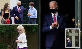Joseph robinette joe biden, jr. Joe Biden Attends The Confirmation Ceremony Of His Granddaughter Natalie Daily Mail Online