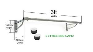 3ft Long Wall Mounted Clothes Rail Chrome Garment Hanging Https Www Amazon Co Uk Dp B00ozvd97q Ref Cm S Hanging Racks Clothes Rail Heavy Duty Clothes Rail