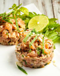 Mediterranean Salmon Tartare Paleo Leap Recipe Salmon Tartare Seafood Recipes Mediterranean Salmon