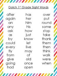 6 Printable Rainbow Border Dolch Sight Word Wall Chart Posters