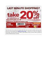 It can be used at nordstrom and nordstrom rack, and expires august 8. Nordstrom Coupon