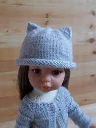Knit Hat Cat For Paolareina Dolls Hat Clothes Paola Reina Outfit Gray Cap Knit Clothes For Dolls Han Knitted Hats Knit Outfit Hats