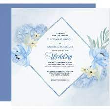 Pastel Blue Watercolor Floral Frame Wedding Invite Zazzle Com Blue Watercolor Floral Wedding Frames Floral Watercolor