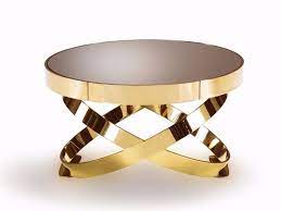 Shop wayfair for all the best glass round coffee tables. Round Mirrored Glass Coffee Table Tavolina By Orsi Design Elise Som Stainless Steel Dining Table Steel Dining Table Gold Coffee Table