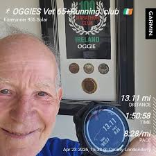 That's my last training half marathon at age 67. And it's my last training  half marathon before the London marathon On Sunday I found it tough today  But I kept pushing Sub