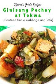 Ginisang Pechay At Tokwa Tokwa Tofu Ingredients Vegetable Recipes