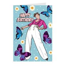 Today, the one direction star turns 19, and while he may feel olllllllllllldddddddddddd and @1dinpion made a card for harry, the singer's dimpled face as the main image. Harry Styles Butterflies Birthday Card Custom Happy Birthday Etsy Butterfly Birthday Cards Harry Styles Birthday Happy Birthday Cards