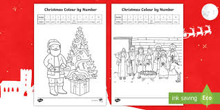 Engineering trees and christmas stem. Christmas Themed Coloring By Number Coloring Pages