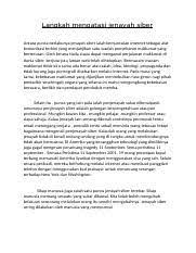 Maybe you would like to learn more about one of these? Langkah Mengatasi Jenayah Siber Halimi Docx Langkah Mengatasi Jenayah Siber Antara Punca Berlakunya Jenayah Siber Ialah Kemunculan Internet Sebagai Course Hero