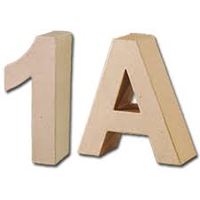 Keinesfalls dürfen sie die buchstaben an der falz trennen, so entsteht jeder buchstabe quasi als anhängendes spiegelbild doppelt. Zahlen Und Buchstaben Aus Pappmache Kreativ Depot