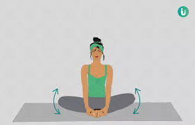 Titli asana is a nice stretch for relieving stress and tiredness. Titli Asana Butterfly Pose Benefits Steps Precautions And Easy Modifications