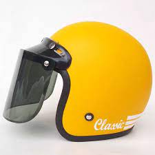 Aksesoris helm (pet, kaca cembug, kaca datar, kacamata google, kacamata import, dll) cocok untuk. Helm Bogo Retro Klasik Kuning Doff Dewasa Polos Kaca Bogo Flat Datar Dan Cembung Halfface Motor Sni Shopee Indonesia